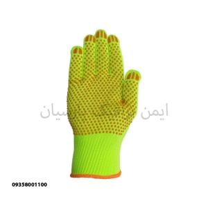 دستکش کشباف تک رو خالدار سبز PER4MER بسته 12 عددی